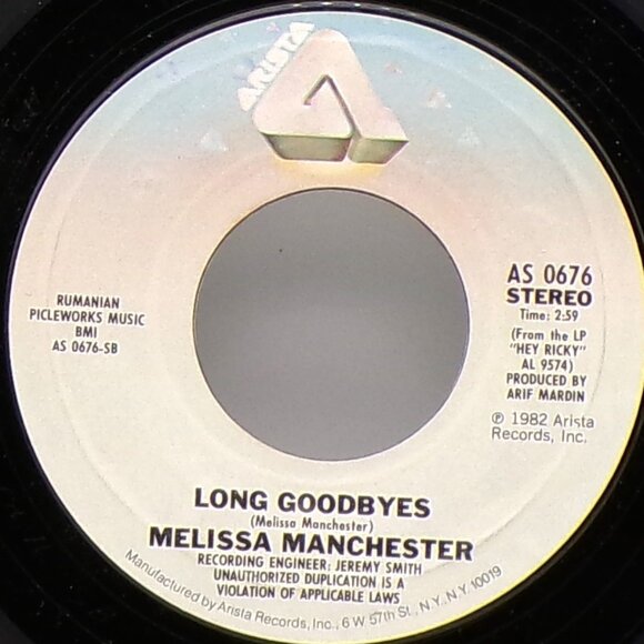 You Should Hear How She Talks About You/Long Goodbyes by Melissa Manchester 45 - Picture 6 of 6